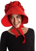 Damen-Haube Mittelalter rot