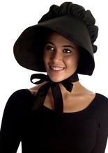 Damen-Haube Mittelalter schwarz