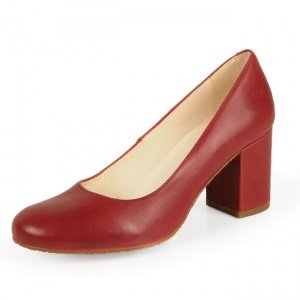 Damen-Pumps Sixties dunkelrot