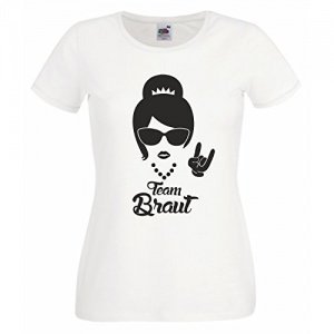 Damen T-Shirt Junggesellinnenabschied TEAM BRAUT Rock N