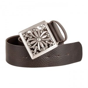 Damengürtel Flower braun 85 cm