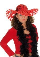 Damenhut elegant Herzen rot