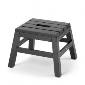 Dania Hocker aus Eiche, schwarz gebeizt 