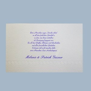 Danksagungskarte Lara