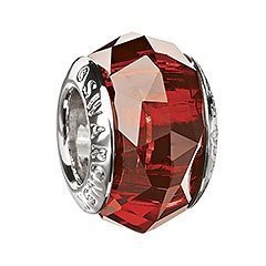 Dark Red Faceted Bead, S