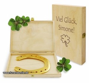 Das 24-Karat vergoltete Hufeisen mit Gra