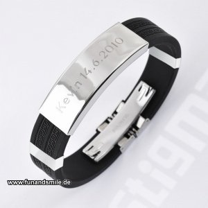 Das Armband mit Gravur - Black basic