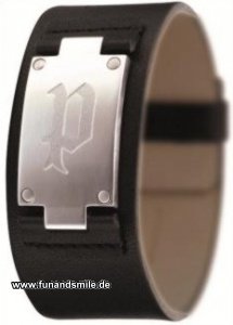 Das Breite Lederamband Kansas Schwarz vo