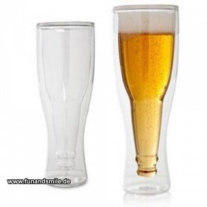 Das Downsite Up Bierglas mit Effekt