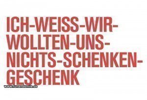 Das Geschenkpapier - Wir wollten uns nic