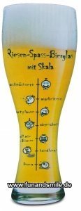 Das Riesen-Spass-Bierglas mit Status-Skala