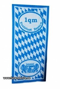Das ein Quadratmeter Bayern-Handtuch