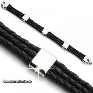 Das geflochtene Lederamband 3 in Eins au