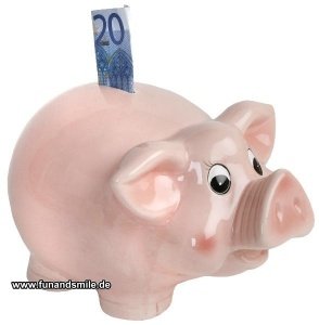 Das kultige Sparschwein Piggy Bank in ro