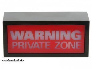 Das lustige Leuchtschild - Warning Priva