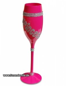 Das pinke Princess Champagnerflöte