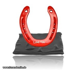 Das rote Glückshufeisen mit individuelle