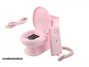 Das witzige Toiletten Telefon in rosa