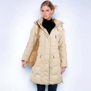 Daunenmantel, beige