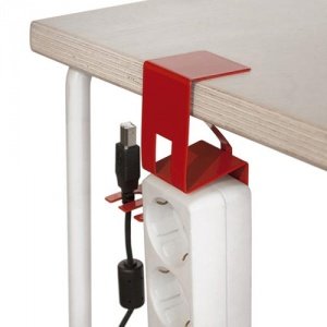 DESKTOP CLIP Kabelklemme, rot