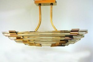 Deckenleuchte vergoldet