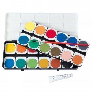 Deckfarbkasten mit Kunststoffdeckel 24 F