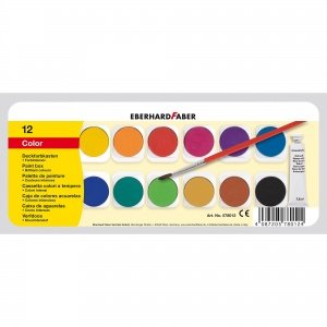 Deckfarbkasten mit Metalldeckel 12-er Pa