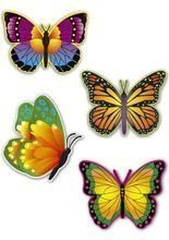 Deko 4er Set Schmetterling gemischt