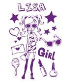 Deko Aufkleber (L) funky girl