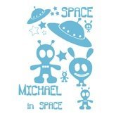 Deko Aufkleber (M) space