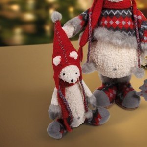 Deko-Eisbär Flocki, sitzend