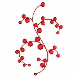 Deko-Element Antoinette transparent rot