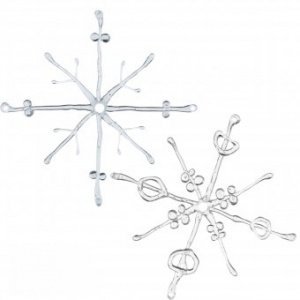 Deko-Element Flakes 2er Set transparent 