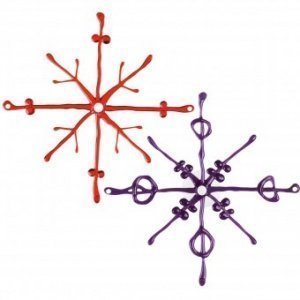 Deko-Element Flakes 2er-Set transparent 