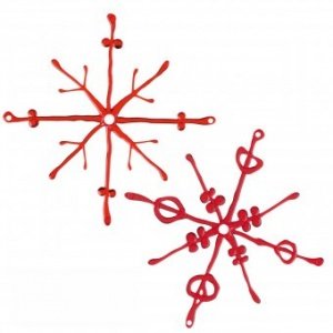 Deko-Element Flakes 2er-Set transparent 