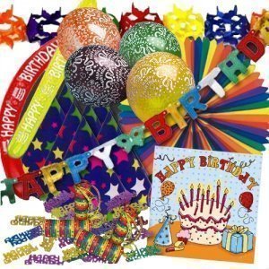 Deko-Set für die Geburtstagsparty