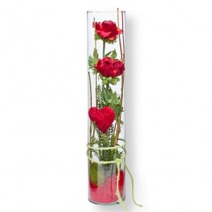 Deko-Vase Anemonen rot (50cm)