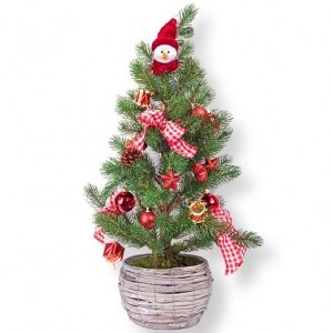 Deko-Weihnachtsbaum rot (65 cm)