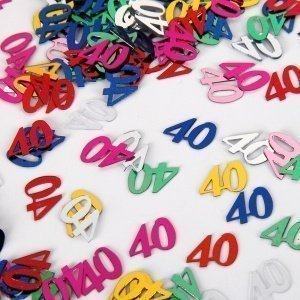 Deko für den Tisch: Zahlenkonfetti *40*