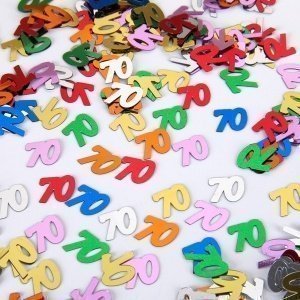 Deko für den Tisch: Zahlenkonfetti *70*