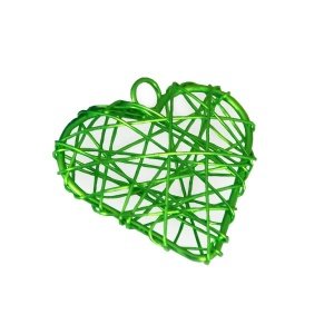 Dekoanhänger Drahtherz, grün