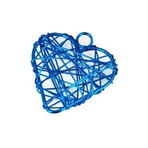 Dekoanhänger Drahtherz, türkis