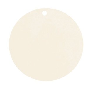 Dekoanhänger Kreis, vanille, 10 St.
