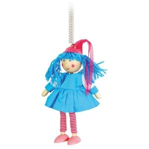 Dekofigur - Mädchen mit Federfigur aus H