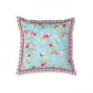 Dekokissen Chinese Blossom blau gefüllt 