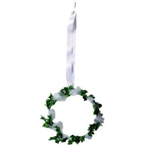 Dekokranz Grün/ Weiß