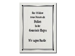 Dekorative A4 Aluminium Auszeichnung ode