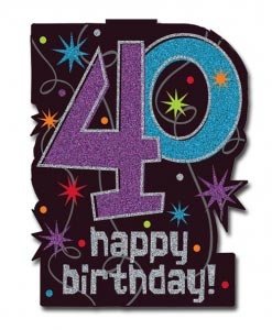 Dekoschild mit Glitzereffekt *40*