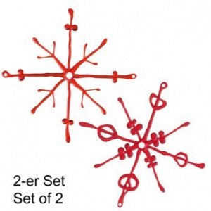 Dekosterne Flakes 2er Set transparent ro
