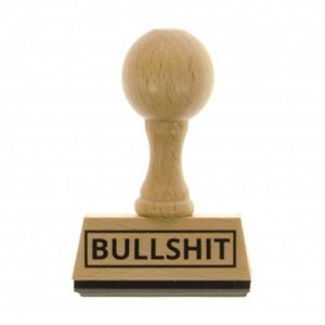Der Bullshit Holzstempel